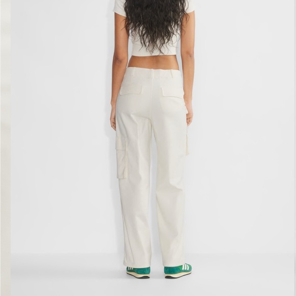 NWT Aritzia Cargo Pants White Birch - Picture 2 of 11